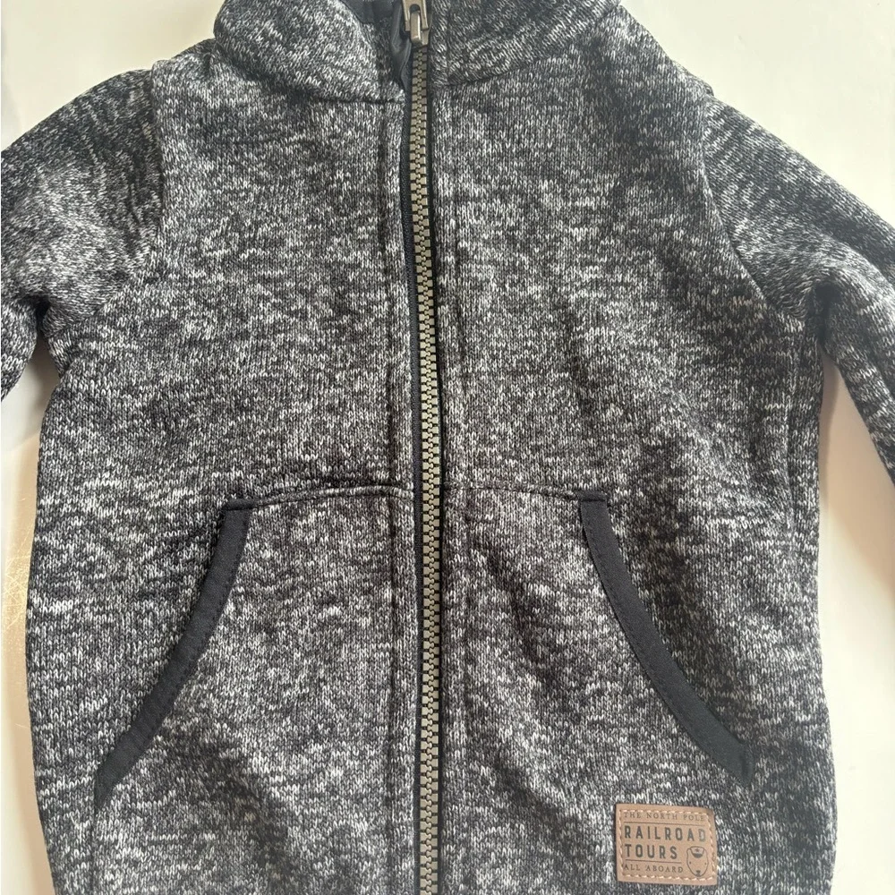 BN8‎ Carter’s Gray Black Matching Set Full Zip Boy 12M